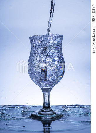 The image of pouring drinking water, into a glass, The image of pouring drinking water, into a glass, 98758354