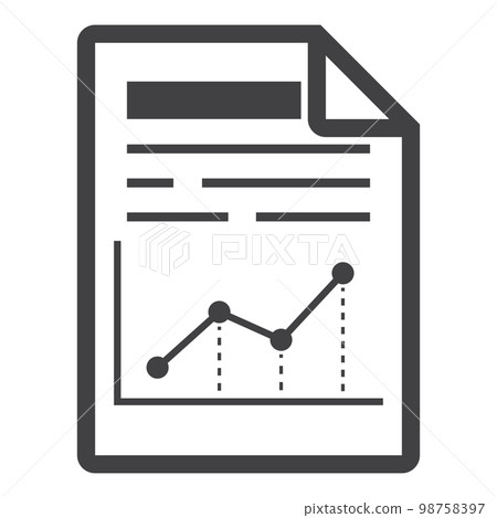 graph chart with document paper page icon graph chart with document paper page icon 98758397