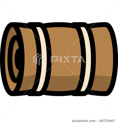 Bedroll icon, sleeping matt, Lineal color style 98758467