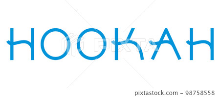 Hookah logo template.Art font. Hookah logo template.Art font. 98758558
