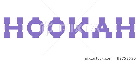 Hookah logo template.Art font. Hookah logo template.Art font. 98758559