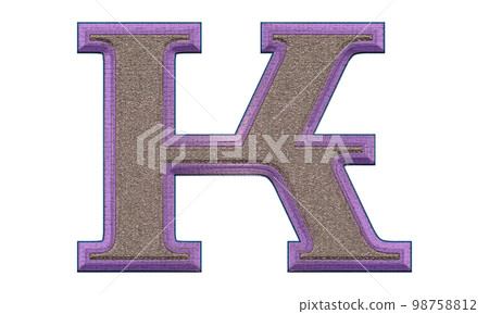 Decorative letter on transparent background.Art font illustration. 98758812