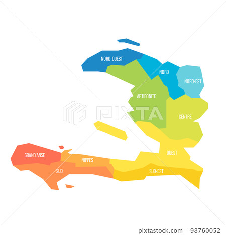 Haiti political map of administrative divisions Haiti political map of administrative divisions 98760052