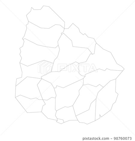 Uruguay political map of administrative divisions 98760073