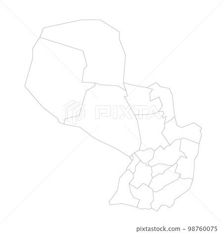 Paraguay political map of administrative divisions 98760075
