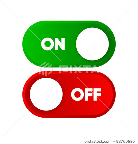 On or Off switch button. Concept of interface... - Stock Illustration ...