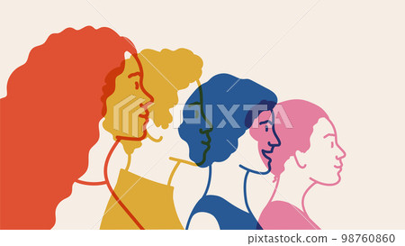 Female diverse faces. Female diverse faces. 98760860