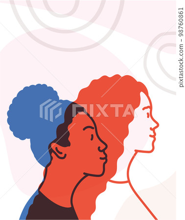 Two multi-ethnic women. Two multi-ethnic women. 98760861