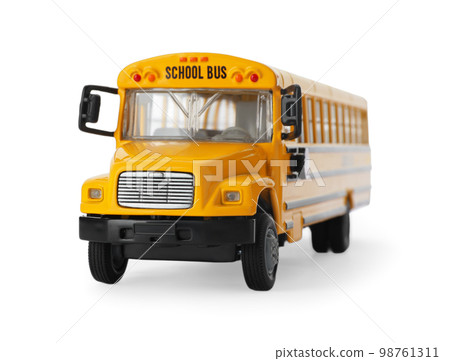 Yellow school bus isolated on white. Transport for students Yellow school bus isolated on white. Transport for students 98761311