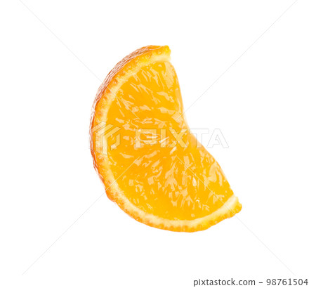 Fresh juicy tangerine segment isolated on white 98761504