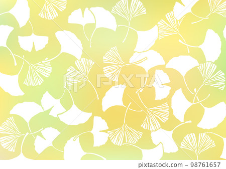 Ginkgo line drawing gradient background 2 98761657