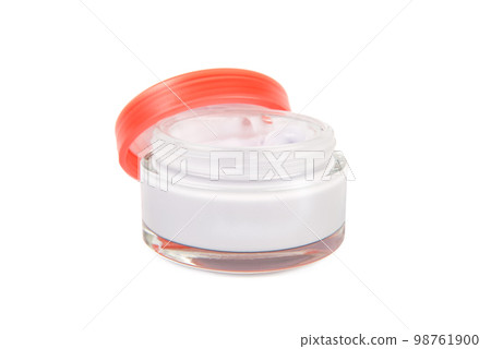 Jar with cream for face skin care isolated on white background. 98761900