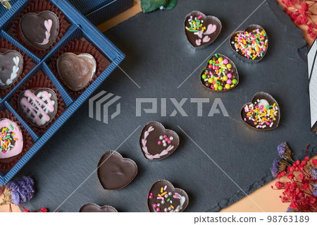 Chocolate image for Valentine's Day and White Day Chocolate image for Valentine's Day and White Day 98763189