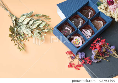 Chocolate image for Valentine's Day and White Day Chocolate image for Valentine's Day and White Day 98763199