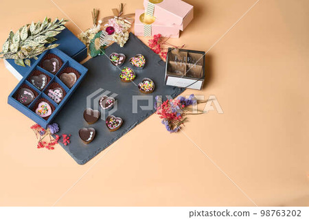 Chocolate image for Valentine's Day and White Day Chocolate image for Valentine's Day and White Day 98763202