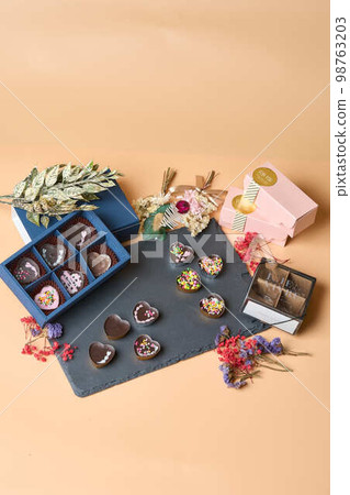 Chocolate image for Valentine's Day and White Day Chocolate image for Valentine's Day and White Day 98763203