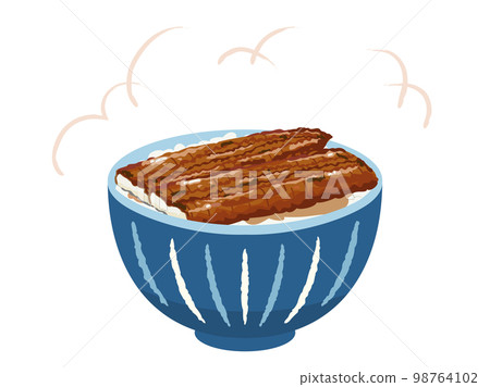 Illustration of a warm eel bowl 98764102
