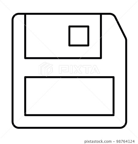 Floppy disc thin line icon - Stock Illustration [98764124] - PIXTA