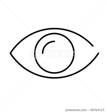 Human eye thin line icon 98764125
