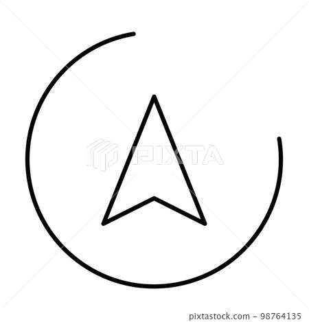 Navigation arrow thin line icon Navigation arrow thin line icon 98764135