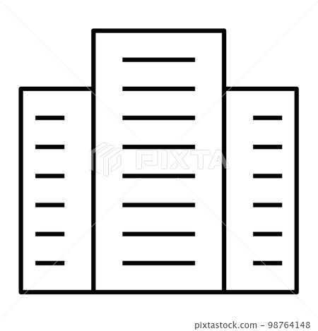 City building thin line icon City building thin line icon 98764148