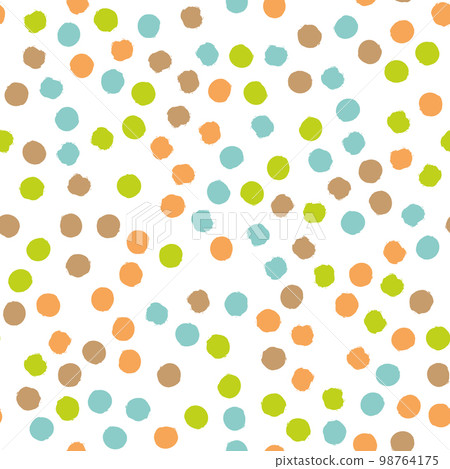 Scattered colorful brush dots. Seamless background pattern. Abstract vector wallpaper 98764175