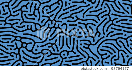 Abstract organic seamless pattern in black and white Abstract organic seamless pattern in black and white 98764177