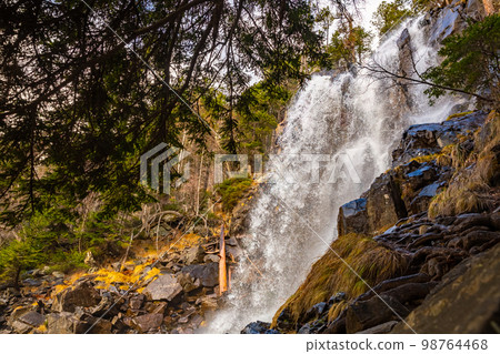 Cascada de Ratera in heart of forest in Lleida in Spain Cascada de Ratera in heart of forest in Lleida in Spain 98764468