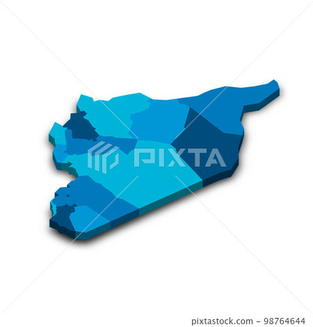 Syria political map of administrative divisions 98764644