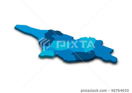 Georgia political map of administrative divisions 98764650