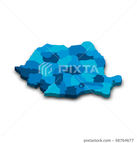 Romania political map of administrative divisions 98764677