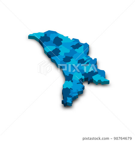 Moldova political map of administrative divisions Moldova political map of administrative divisions 98764679