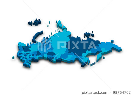 Russia political map of administrative divisions Russia political map of administrative divisions 98764702