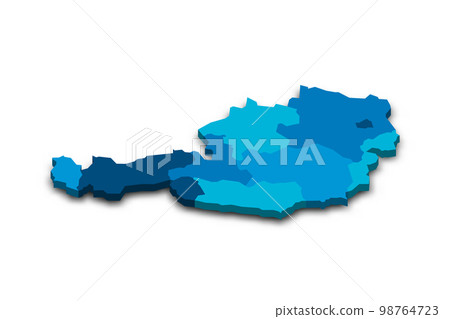 Austria political map of administrative divisions Austria political map of administrative divisions 98764723
