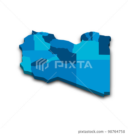 Libya political map of administrative divisions 98764758