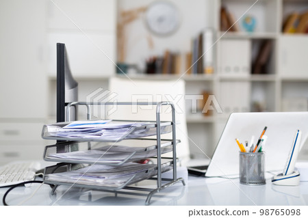 Image of the workplace in the office Image of the workplace in the office 98765098