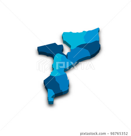 Mozambique political map of administrative divisions 98765352