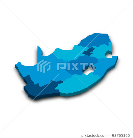 South Africa political map of administrative divisions South Africa political map of administrative divisions 98765360