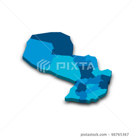 Paraguay political map of administrative divisions 98765367