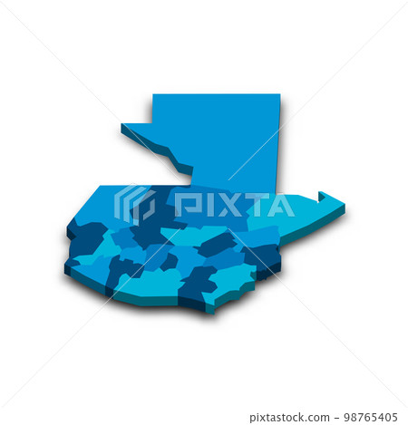 Guatemala political map of administrative divisions 98765405