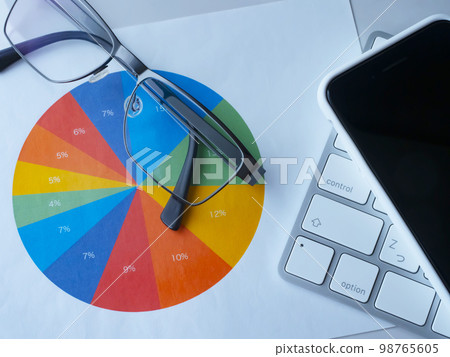 圖表、個人電腦、眼鏡、智能手機的商業形象 98765605