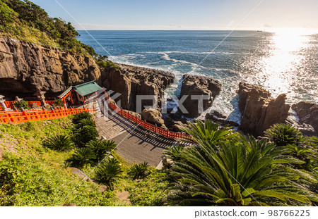 Udo jingu, a Shinto shrine located on Nichinan coastline, Kyushu, Japan Udo jingu, a Shinto shrine located on Nichinan coastline, Kyushu, Japan 98766225