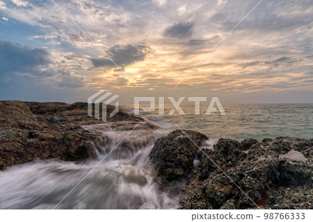 Beautiful seascape and coastline of Khao Lak beach in Phang Nga, Thailand 98766333
