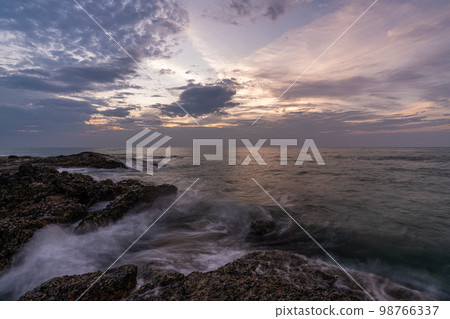 Beautiful seascape and coastline of Khao Lak beach in Phang Nga, Thailand 98766337