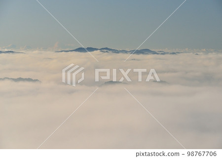 Sea of clouds over Boso Peninsula from Kujukudani Observation Park Sea of clouds over Boso Peninsula from Kujukudani Observation Park 98767706