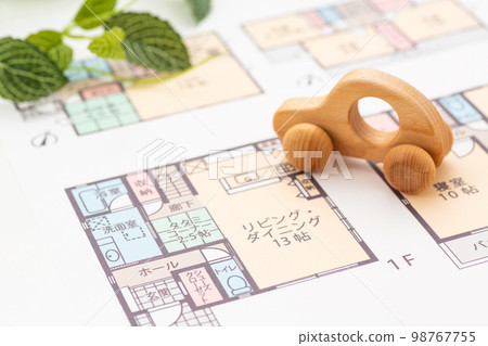 house drawing and car 98767755