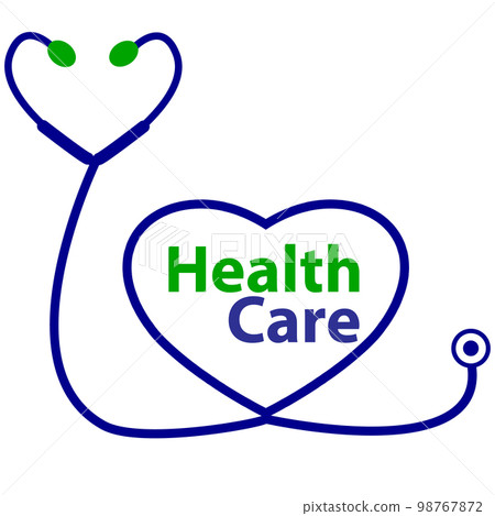 HealthCare icon on white background. Health care phonendoscope logo. Healthcare sign. flat style. 98767872