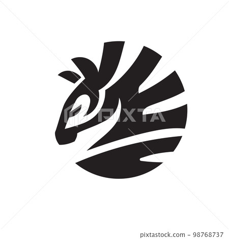 abstract Zebra head on circle vector abstract Zebra head on circle vector 98768737