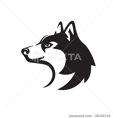 Husky dog black and white design Husky dog black and white design 98768738