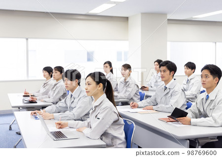 Business person wearing work clothes to receive training 98769600
